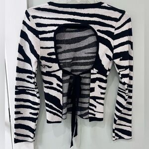 Princess Polly open-back zebra sweater S/M